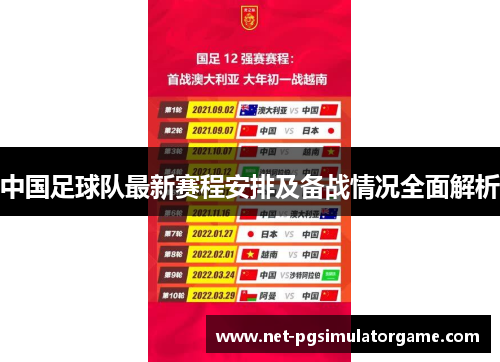 中国足球队最新赛程安排及备战情况全面解析